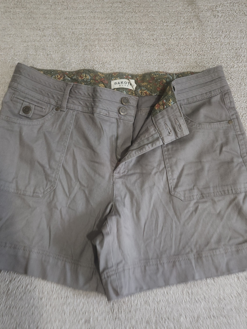 Women's Khaki Casual Cotton Shorts